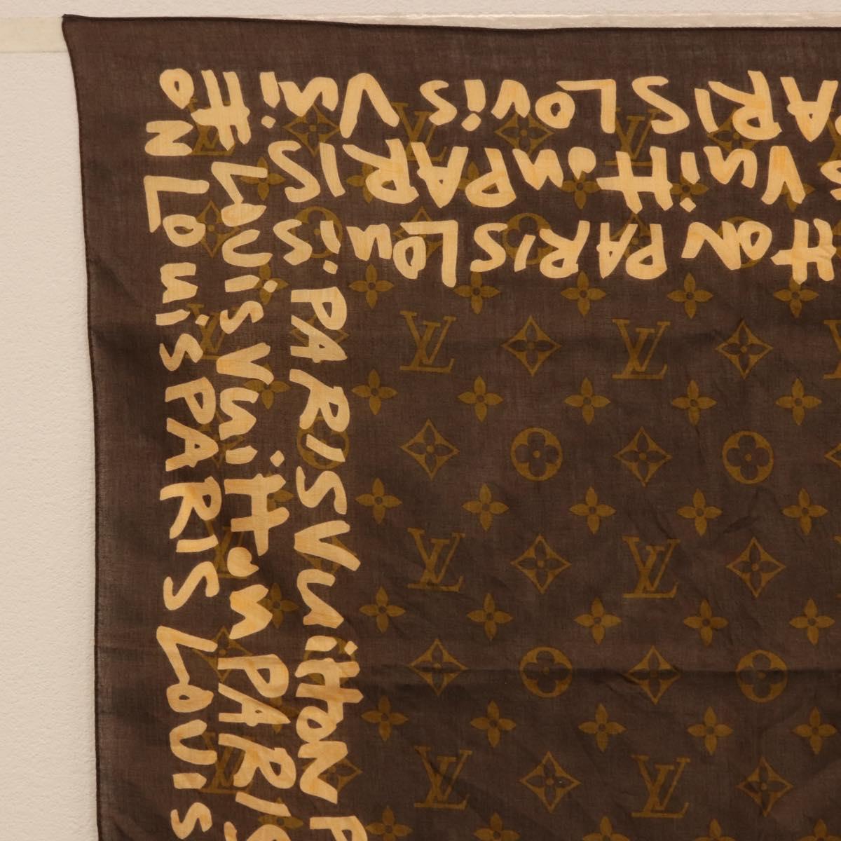 LOUIS VUITTON Monogram Graffiti Scarf Brown LV Auth bs36792V - Jerrillo image 2