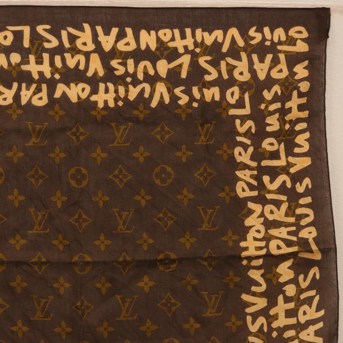 LOUIS VUITTON Monogram Graffiti Scarf Brown LV Auth bs36792V - Jerrillo image 3
