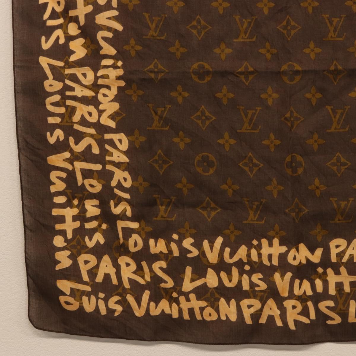 LOUIS VUITTON Monogram Graffiti Scarf Brown LV Auth bs36792V - Jerrillo image 4