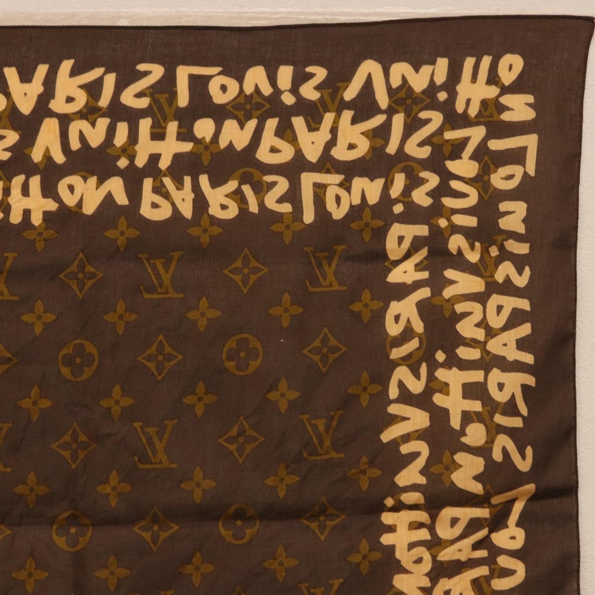 LOUIS VUITTON Monogram Graffiti Scarf Brown LV Auth bs36792V - Jerrillo image 8
