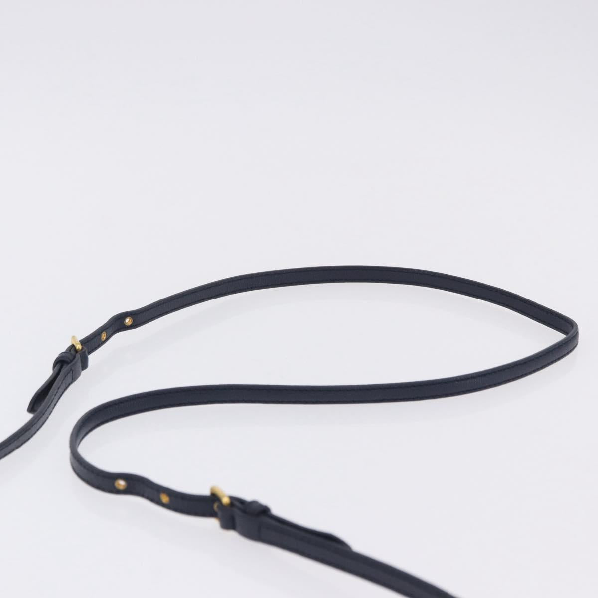 Miu Miu Chain Shoulder Bag Leather Blue Gold Auth bs36957A - Jerrillo image 8