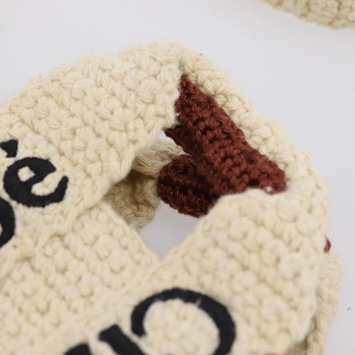 Chloe Woody Crochet Nano Tote Bag Cotton Beige Brown Auth bs37252A - Jerrillo image 8