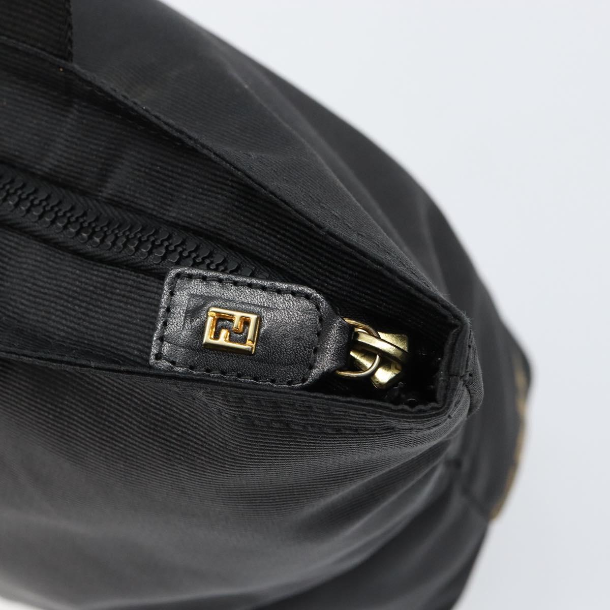 FENDI Hand Bag Nylon Black Gold Auth ep11468 - Jerrillo image 10