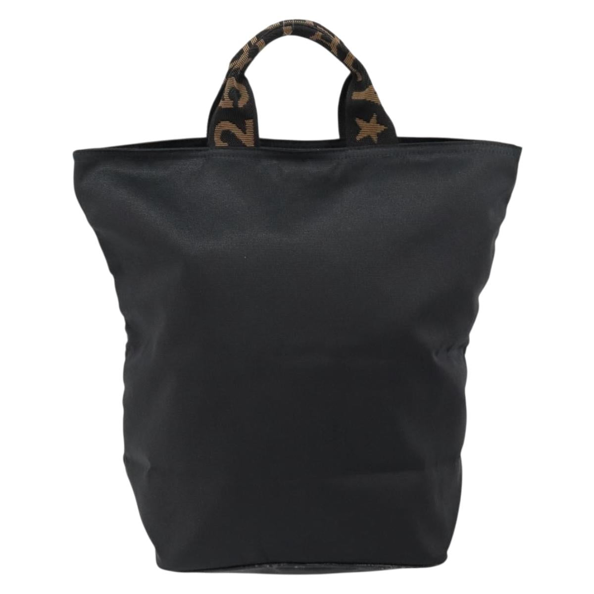 FENDI Hand Bag Nylon Black Gold Auth ep11468 - Jerrillo image 2