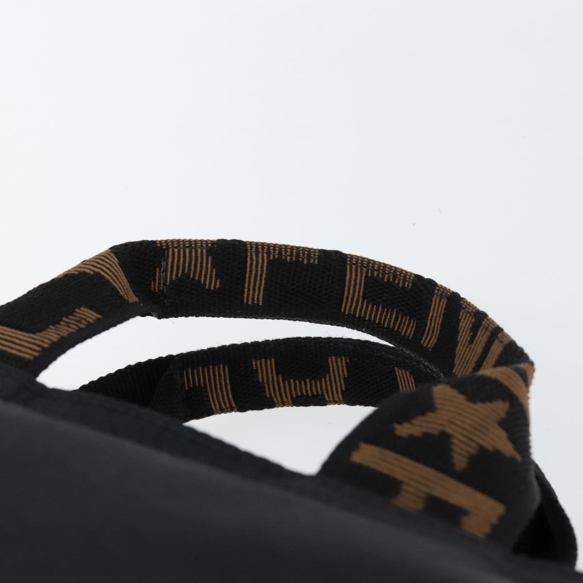 FENDI Hand Bag Nylon Black Gold Auth ep11468 - Jerrillo image 8