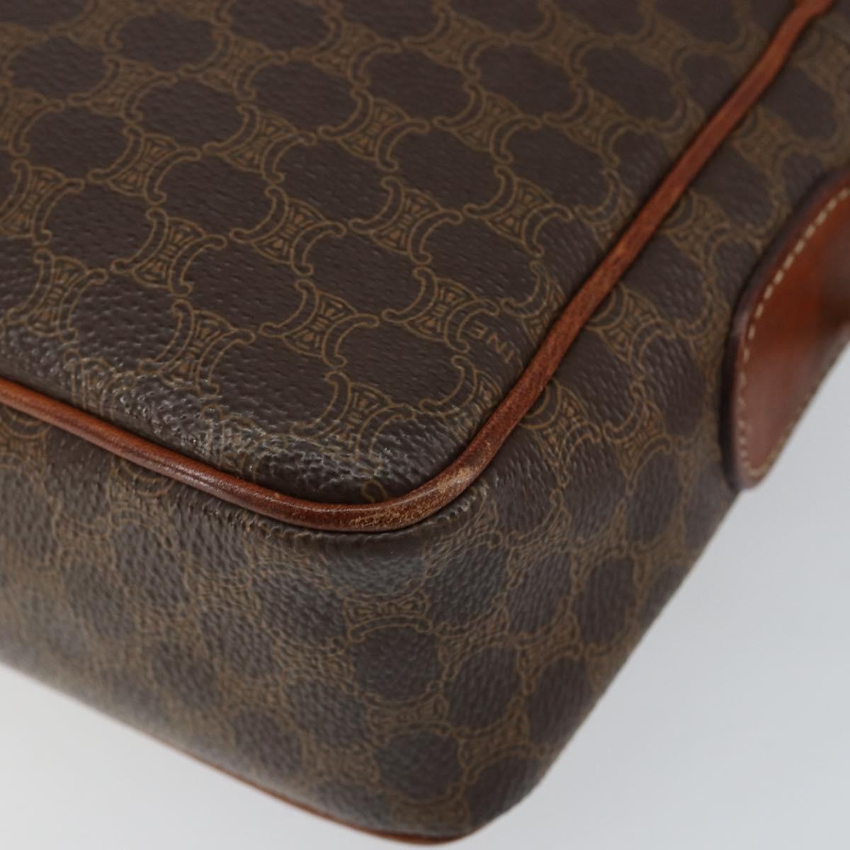 CELINE Macadam Canvas Shoulder Bag PVC Leather Brown Gold Auth ep11508 - Jerrillo image 9