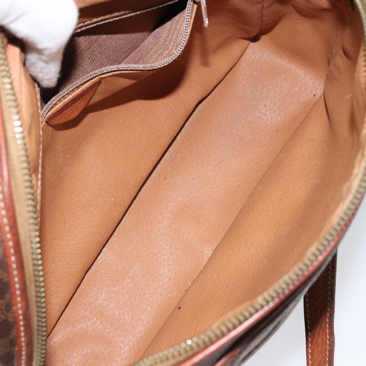 CELINE Macadam Canvas Shoulder Bag PVC Leather Brown Gold Auth ep11508 - Jerrillo image 10
