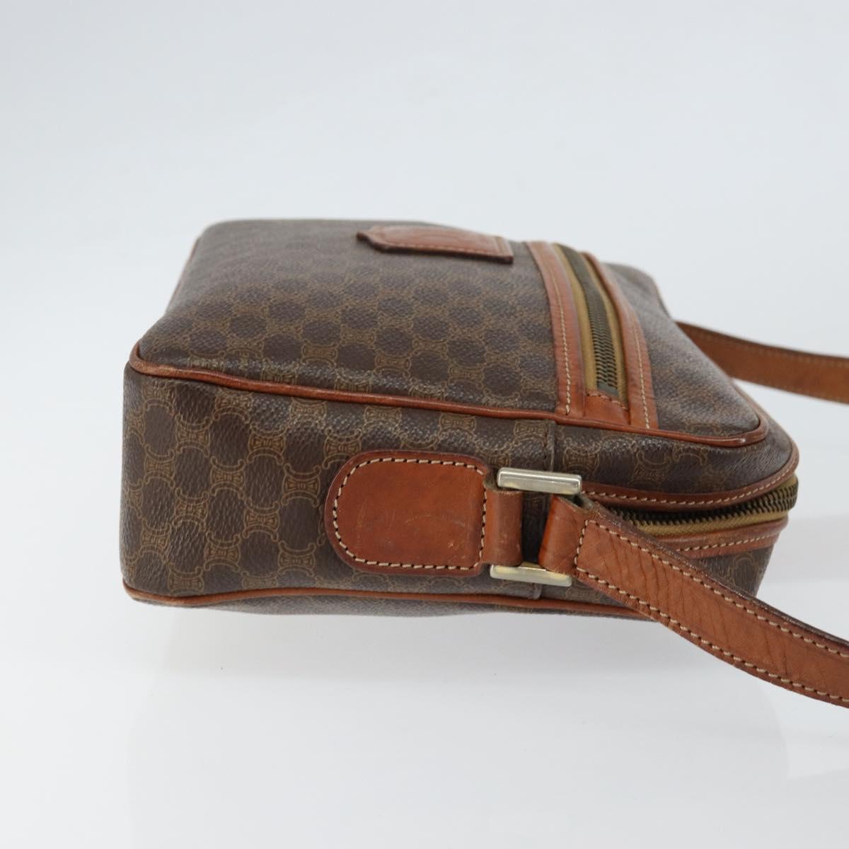 CELINE Macadam Canvas Shoulder Bag PVC Leather Brown Gold Auth ep11508 - Jerrillo image 3