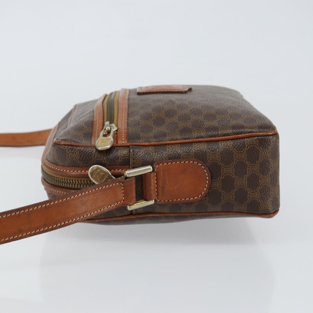 CELINE Macadam Canvas Shoulder Bag PVC Leather Brown Gold Auth ep11508 - Jerrillo image 4