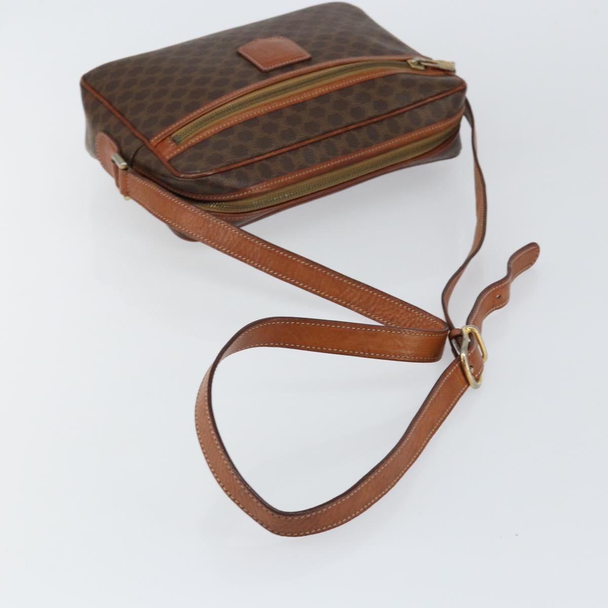 CELINE Macadam Canvas Shoulder Bag PVC Leather Brown Gold Auth ep11508 - Jerrillo image 7