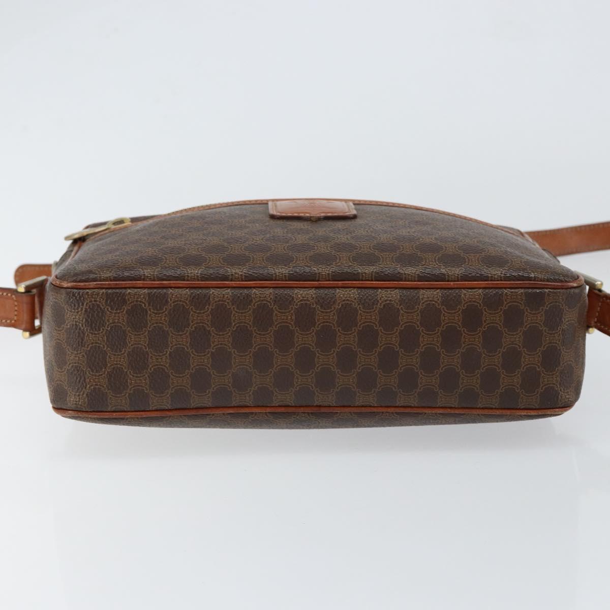CELINE Macadam Canvas Shoulder Bag PVC Leather Brown Gold Auth ep11508 - Jerrillo image 5