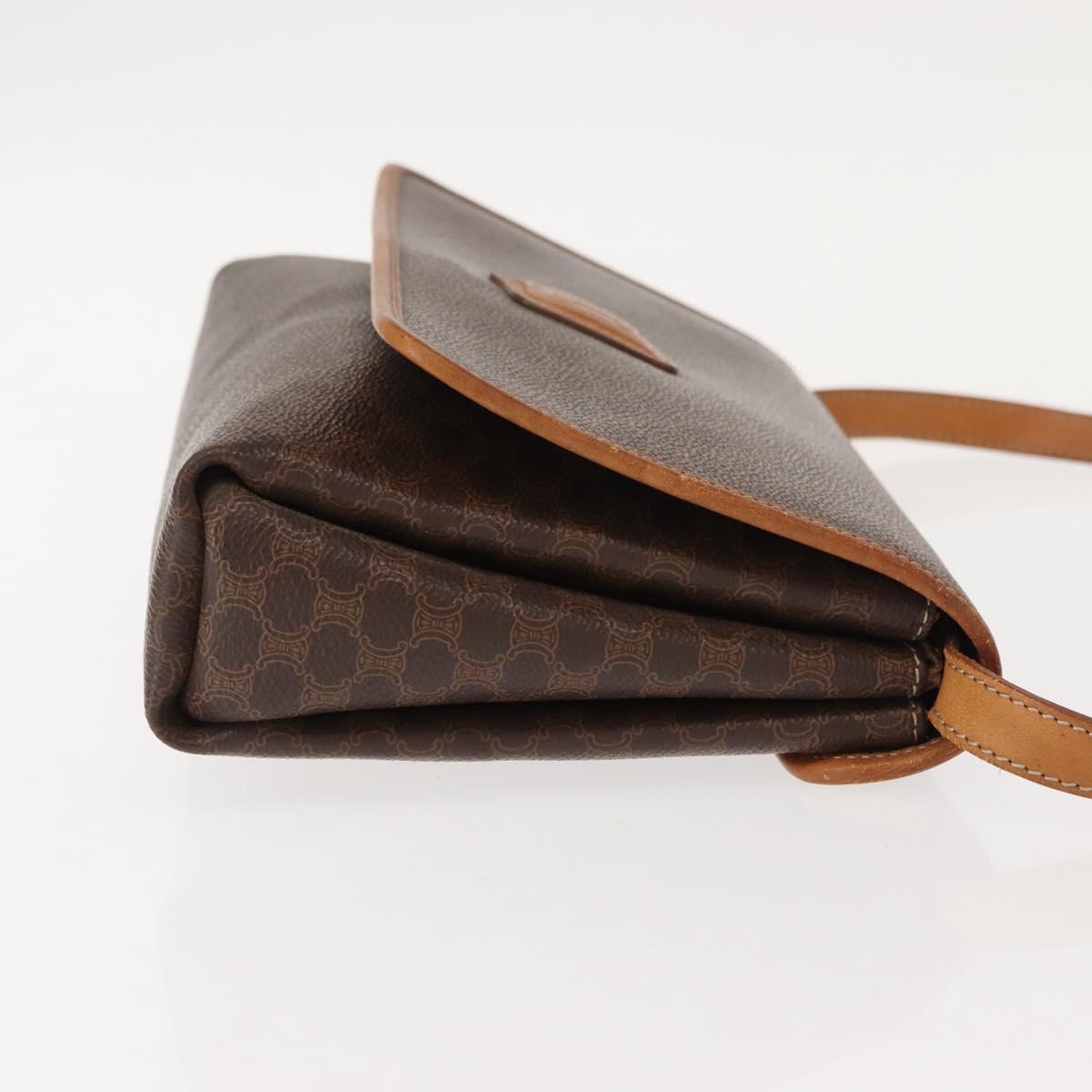 CELINE Macadam Canvas Shoulder Bag PVC Brown Gold Auth ep11522 - Jerrillo image 4