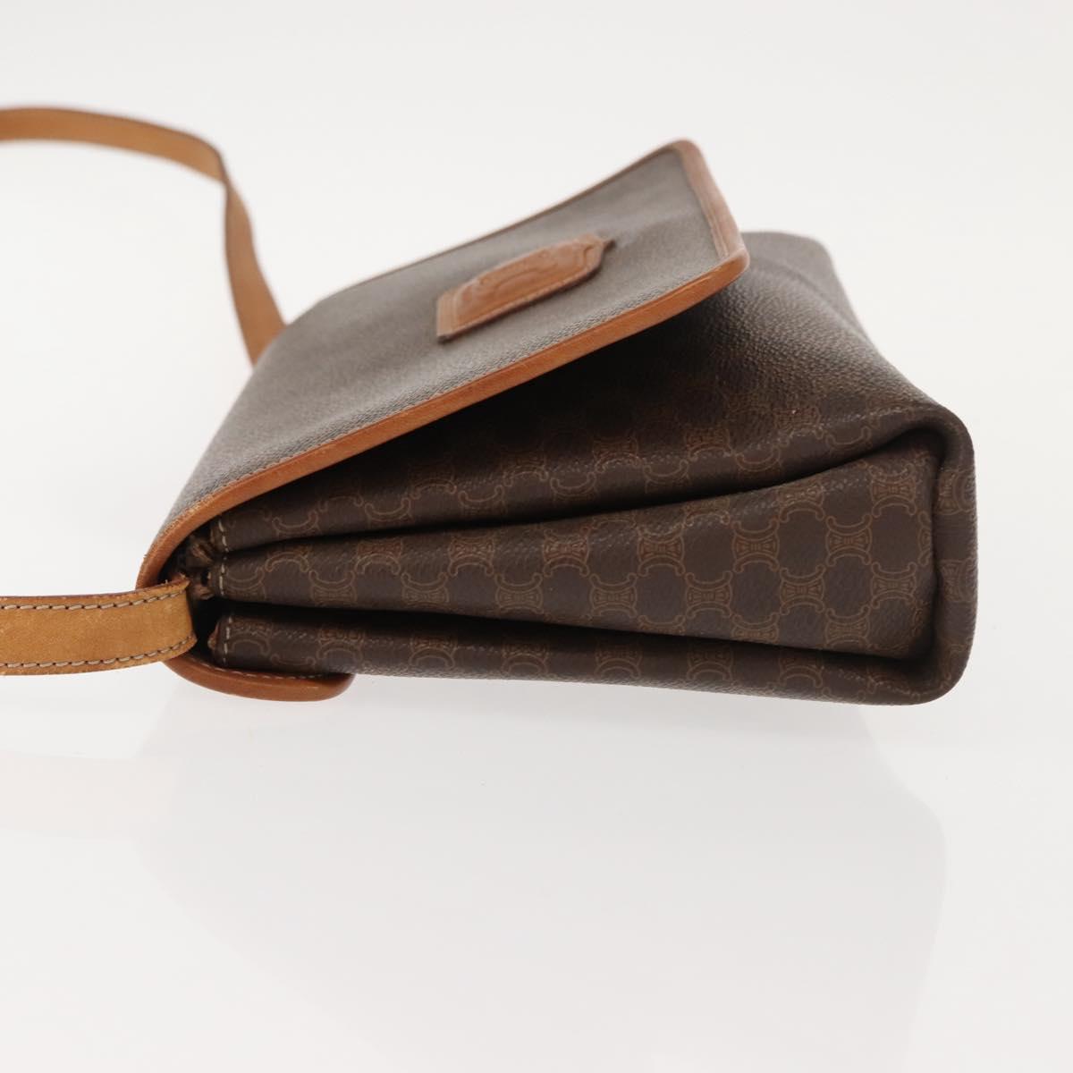CELINE Macadam Canvas Shoulder Bag PVC Brown Gold Auth ep11522 - Jerrillo image 5