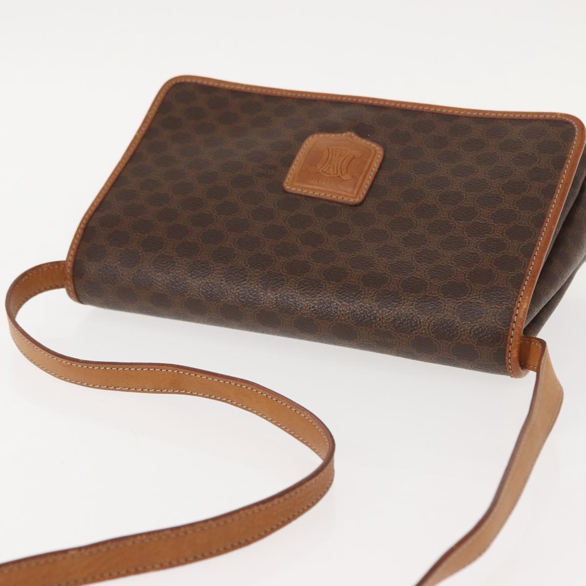 CELINE Macadam Canvas Shoulder Bag PVC Brown Gold Auth ep11522 - Jerrillo image 6