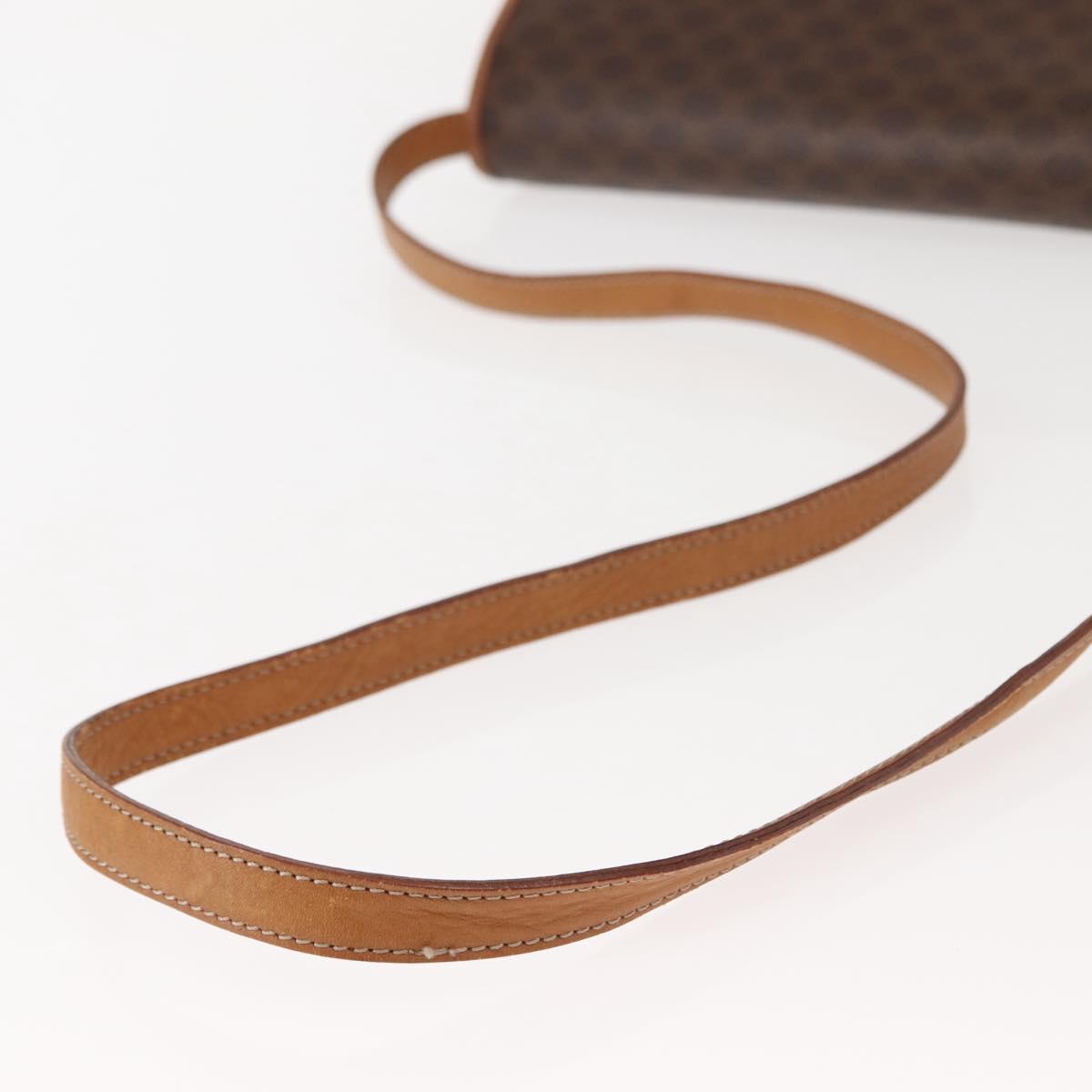 CELINE Macadam Canvas Shoulder Bag PVC Brown Gold Auth ep11522 - Jerrillo image 7
