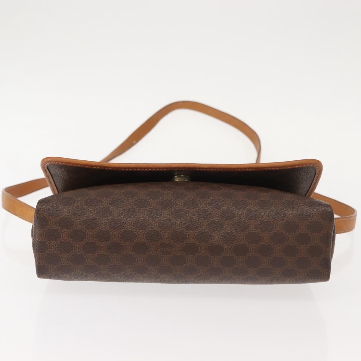 CELINE Macadam Canvas Shoulder Bag PVC Brown Gold Auth ep11522 - Jerrillo image 9