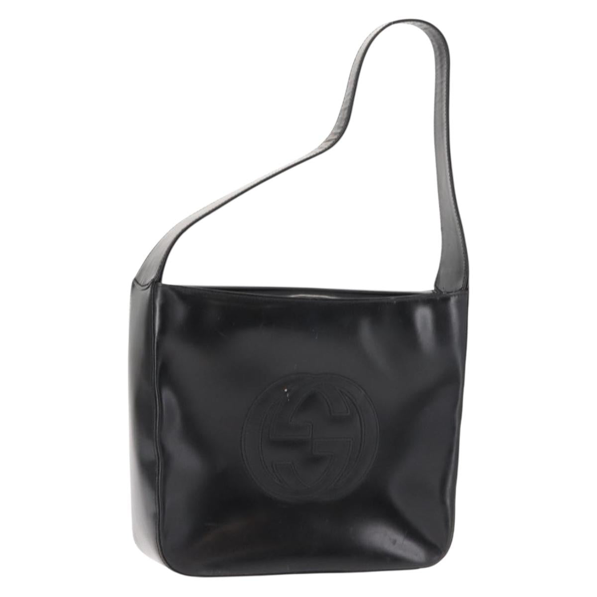 GUCCI Soho Shoulder Bag Enamel Black Auth ep11593 - Jerrillo image 2