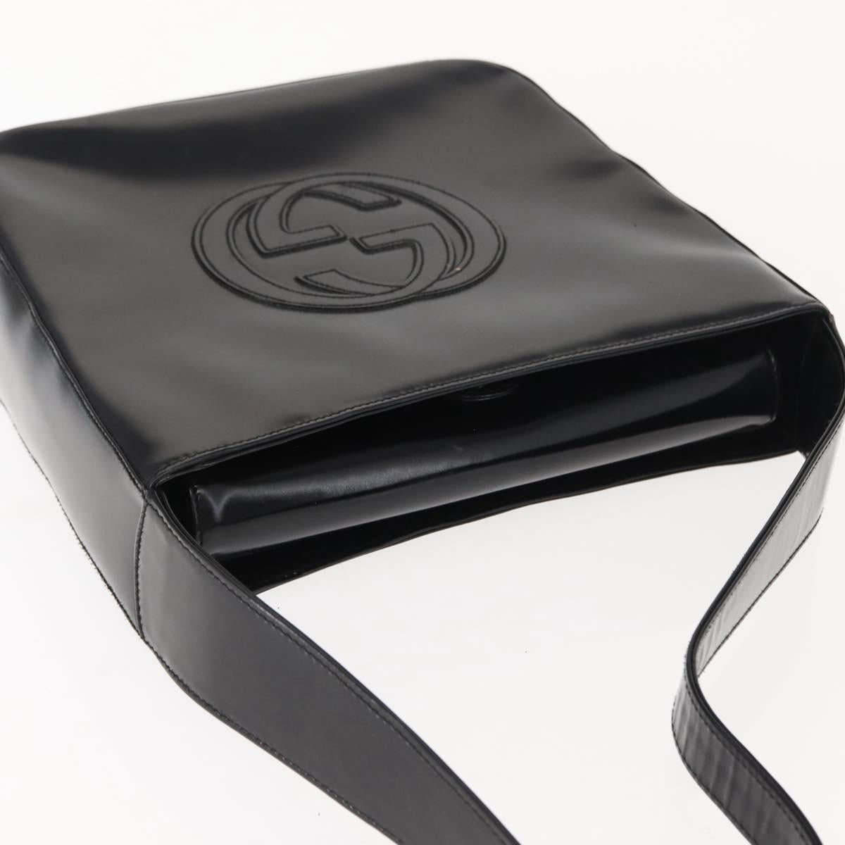 GUCCI Soho Shoulder Bag Enamel Black Auth ep11593 - Jerrillo image 7