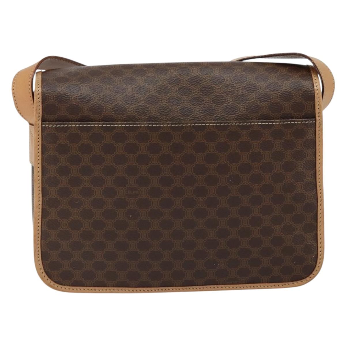 CELINE Macadam Canvas Shoulder Bag PVC Brown Gold Auth ep11596 - Jerrillo image 3