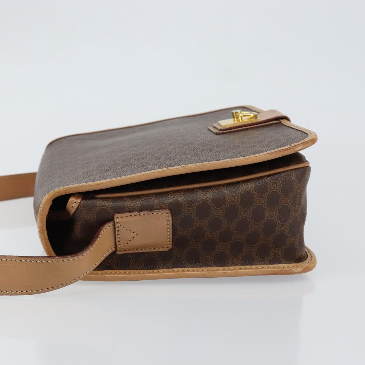 CELINE Macadam Canvas Shoulder Bag PVC Brown Gold Auth ep11596 - Jerrillo image 5