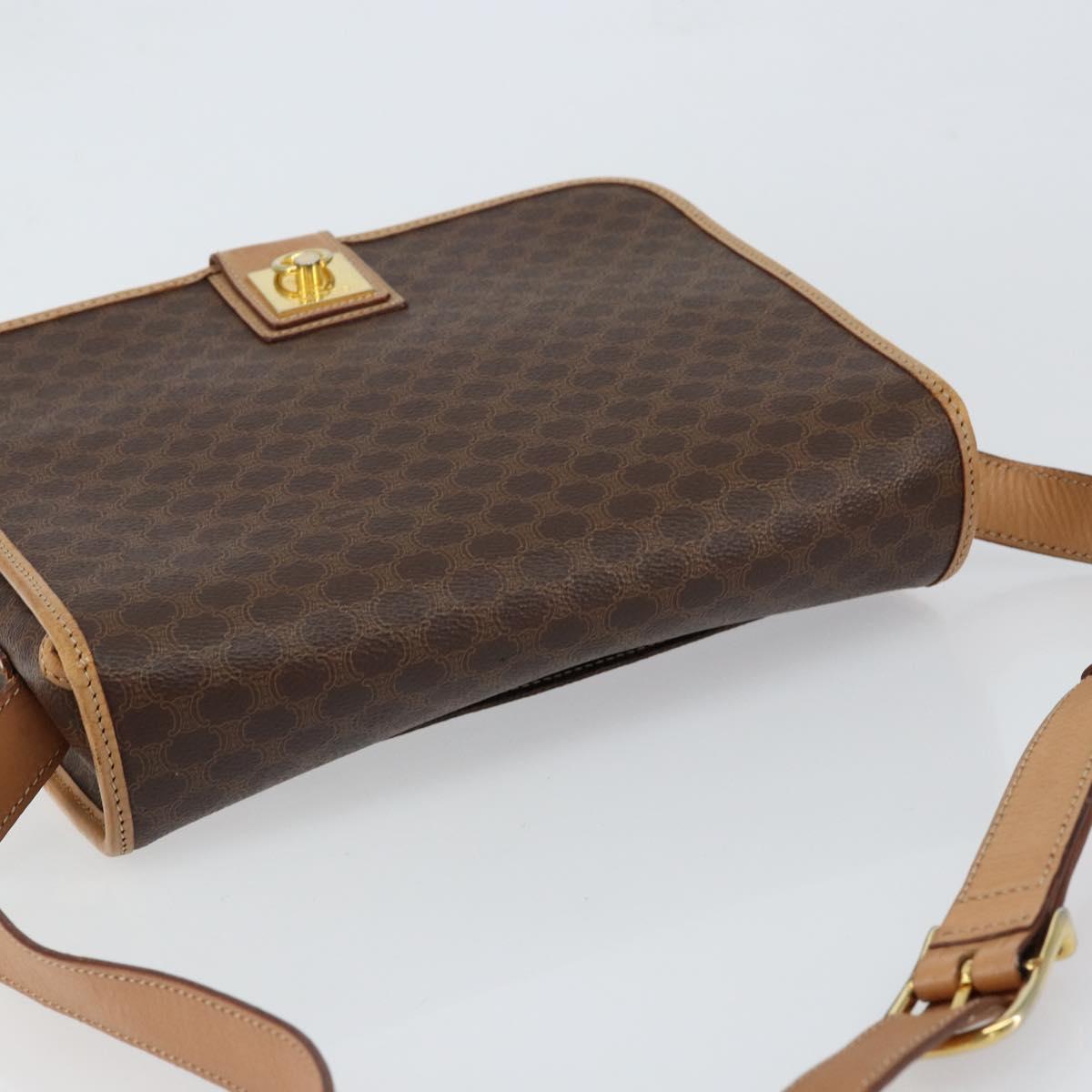 CELINE Macadam Canvas Shoulder Bag PVC Brown Gold Auth ep11596 - Jerrillo image 6