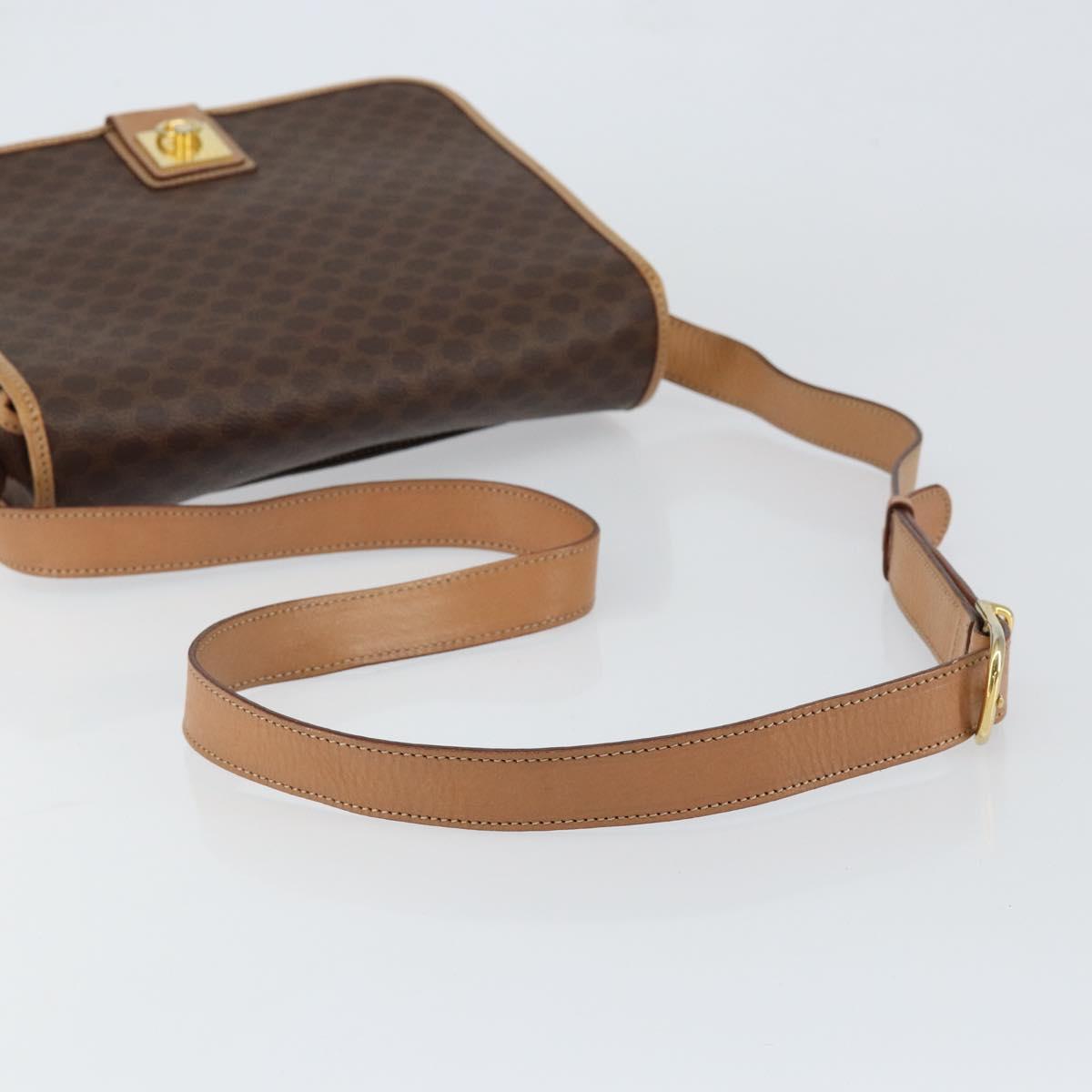 CELINE Macadam Canvas Shoulder Bag PVC Brown Gold Auth ep11596 - Jerrillo image 7
