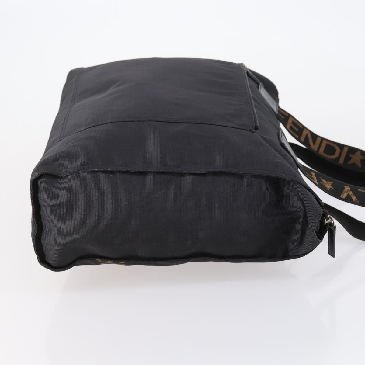 FENDI Tote Bag Nylon Black Silver Auth ep11611 - Jerrillo image 3