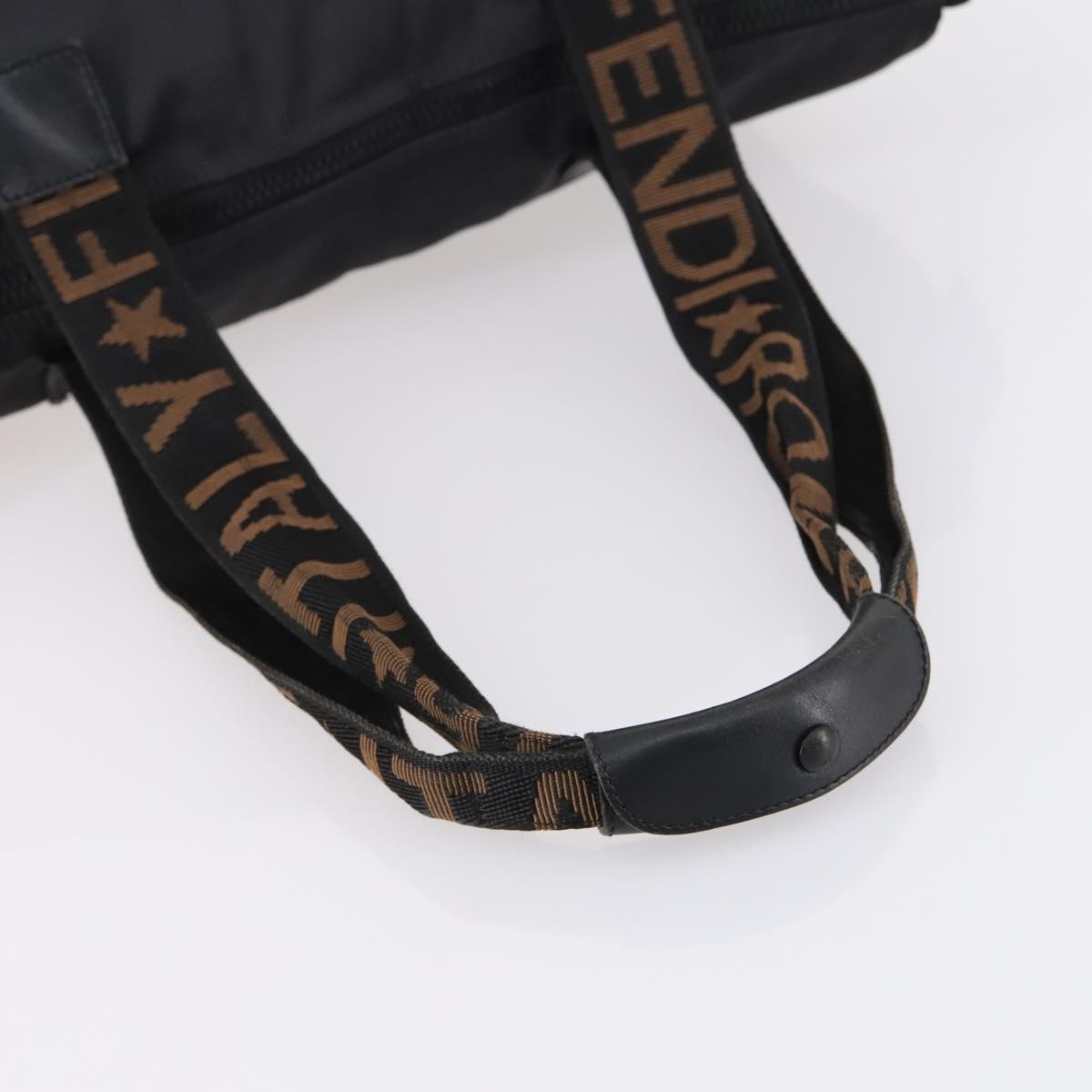 FENDI Tote Bag Nylon Black Silver Auth ep11611 - Jerrillo image 7