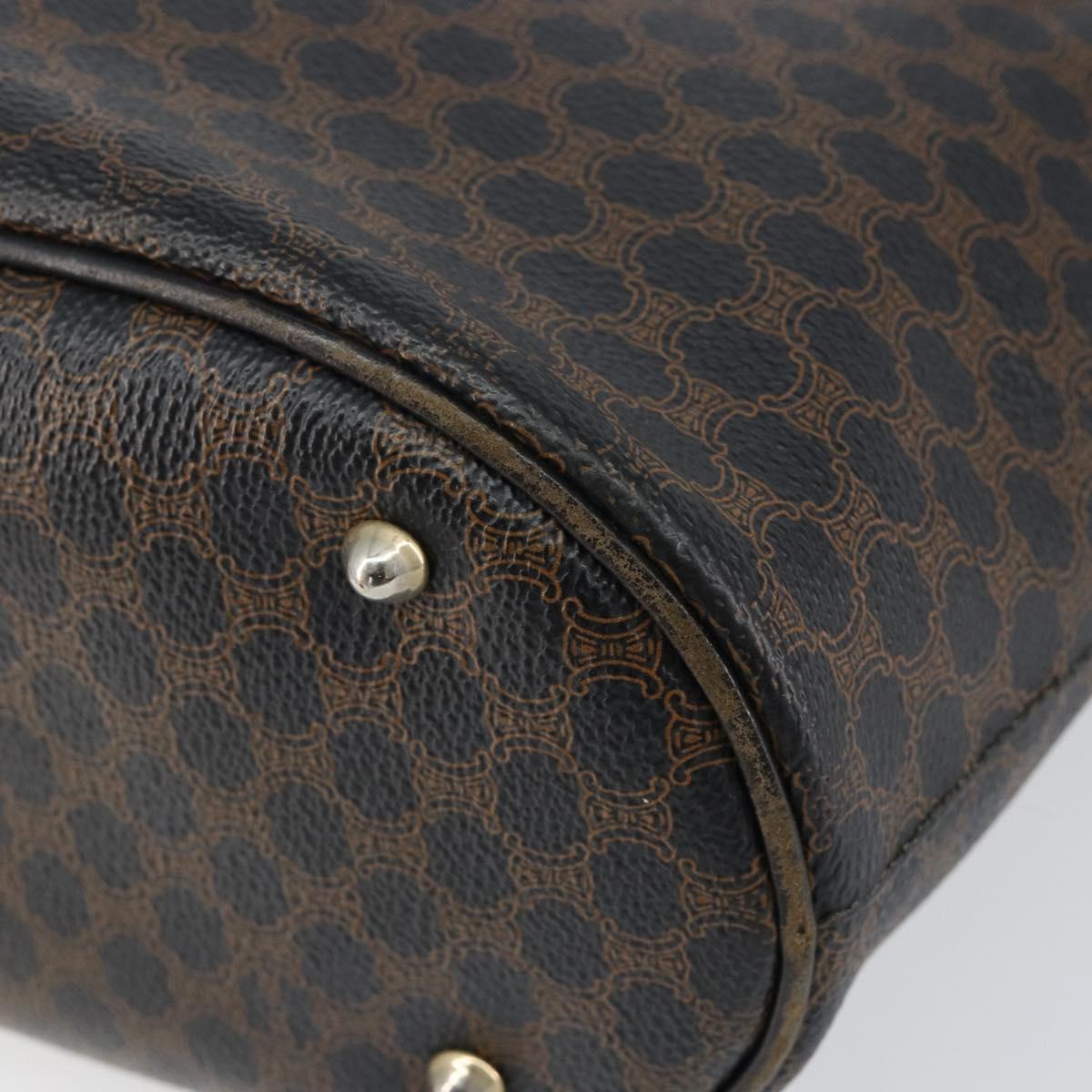CELINE Macadam Canvas Tote Bag PVC Leather Black Gold Auth ep11721 - Jerrillo image 10