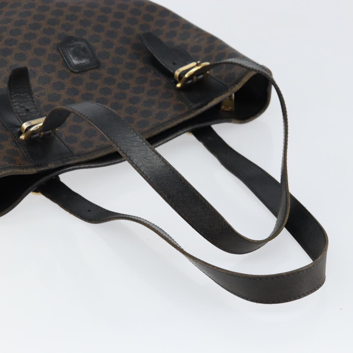 CELINE Macadam Canvas Tote Bag PVC Leather Black Gold Auth ep11721 - Jerrillo image 7