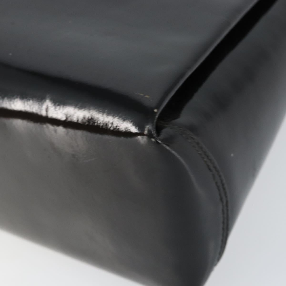 GUCCI Hand Bag Enamel Black Gold Auth ep11740 - Jerrillo image 10