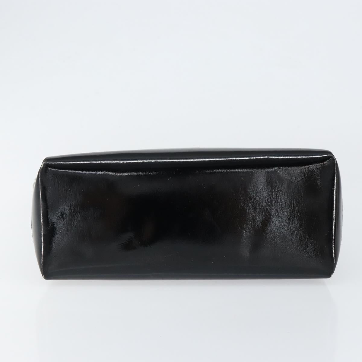 GUCCI Hand Bag Enamel Black Gold Auth ep11740 - Jerrillo image 9