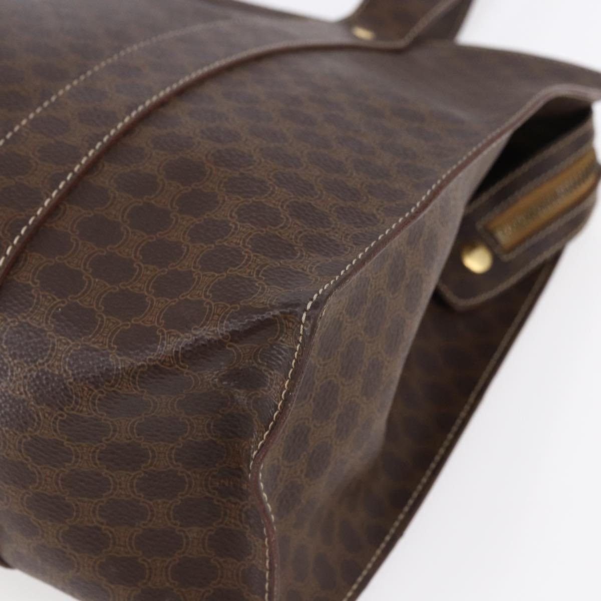 CELINE Macadam Canvas Tote Bag PVC Brown Gold Auth ep11810 - Jerrillo image 10