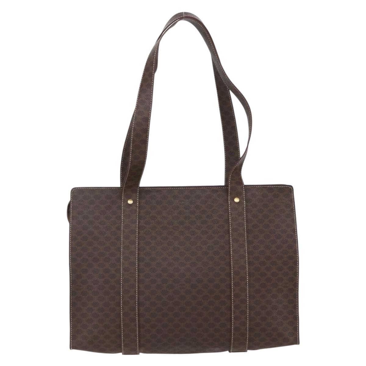 CELINE Macadam Canvas Tote Bag PVC Brown Gold Auth ep11810 - Jerrillo image 3