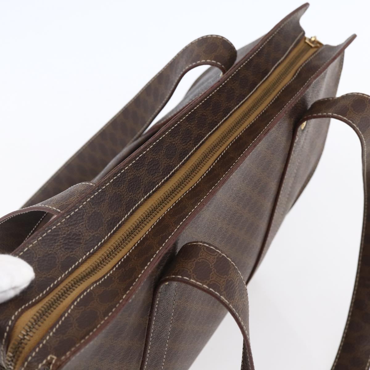 CELINE Macadam Canvas Tote Bag PVC Brown Gold Auth ep11810 - Jerrillo image 6