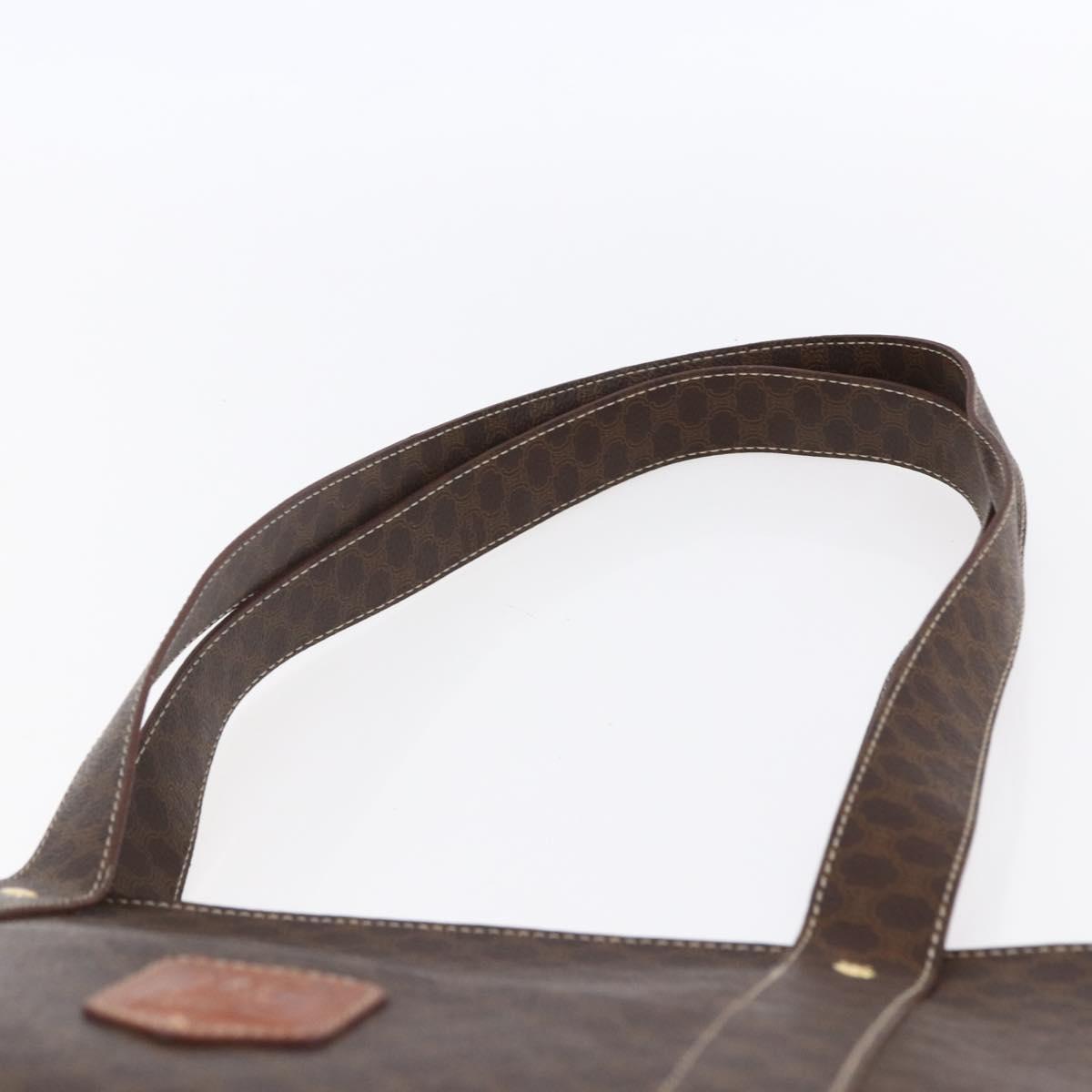 CELINE Macadam Canvas Tote Bag PVC Brown Gold Auth ep11810 - Jerrillo image 8