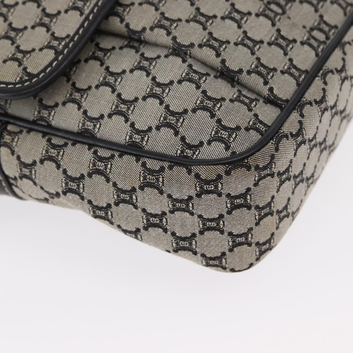 CELINE Macadam Canvas Shoulder Bag Gray Silver Auth ep11913 - Jerrillo image 9