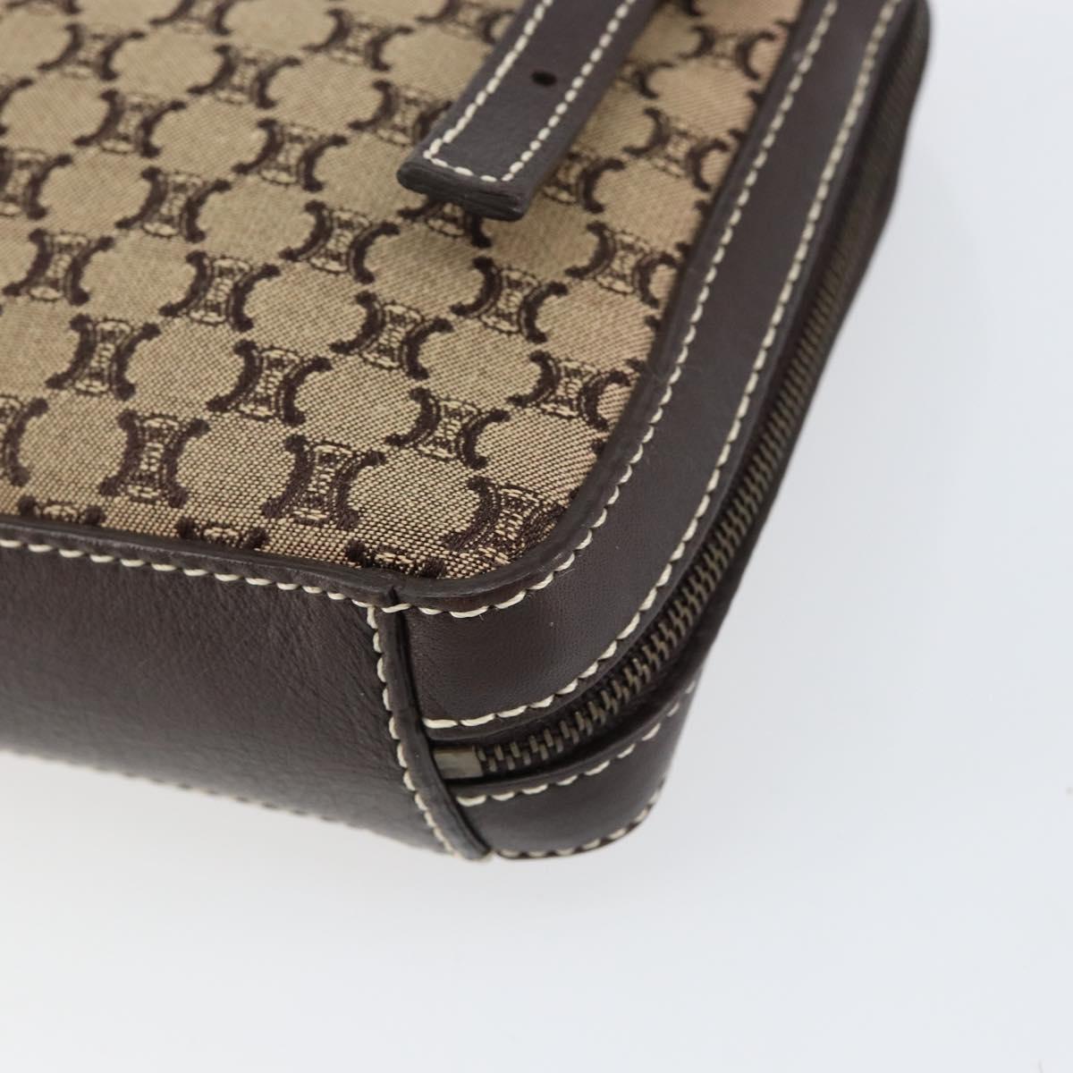 CELINE Macadam Canvas Shoulder Bag Beige Gold Auth ep11932 - Jerrillo image 10