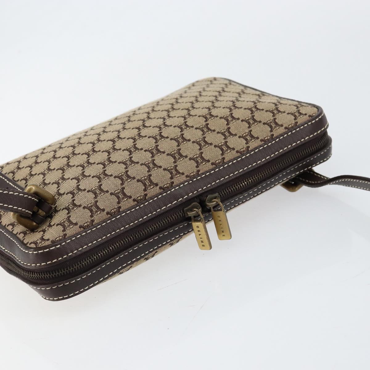 CELINE Macadam Canvas Shoulder Bag Beige Gold Auth ep11932 - Jerrillo image 6