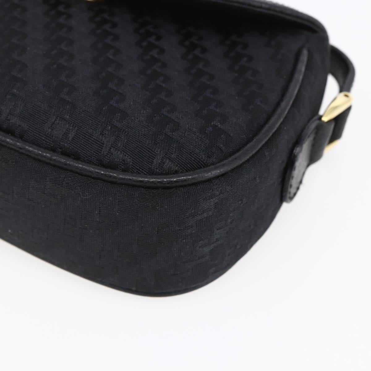 GUCCI Shoulder Bag Canvas Black Gold Auth ep11952 - Jerrillo image 9