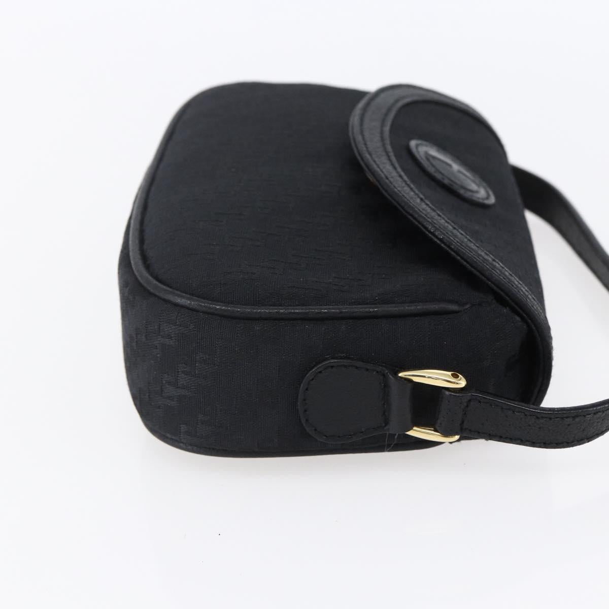 GUCCI Shoulder Bag Canvas Black Gold Auth ep11952 - Jerrillo image 4