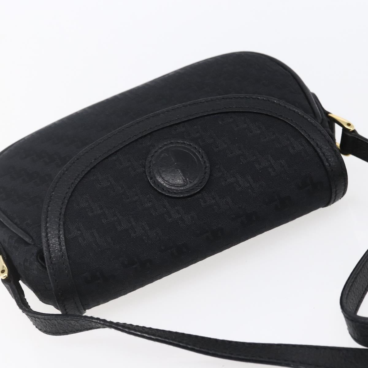 GUCCI Shoulder Bag Canvas Black Gold Auth ep11952 - Jerrillo image 6