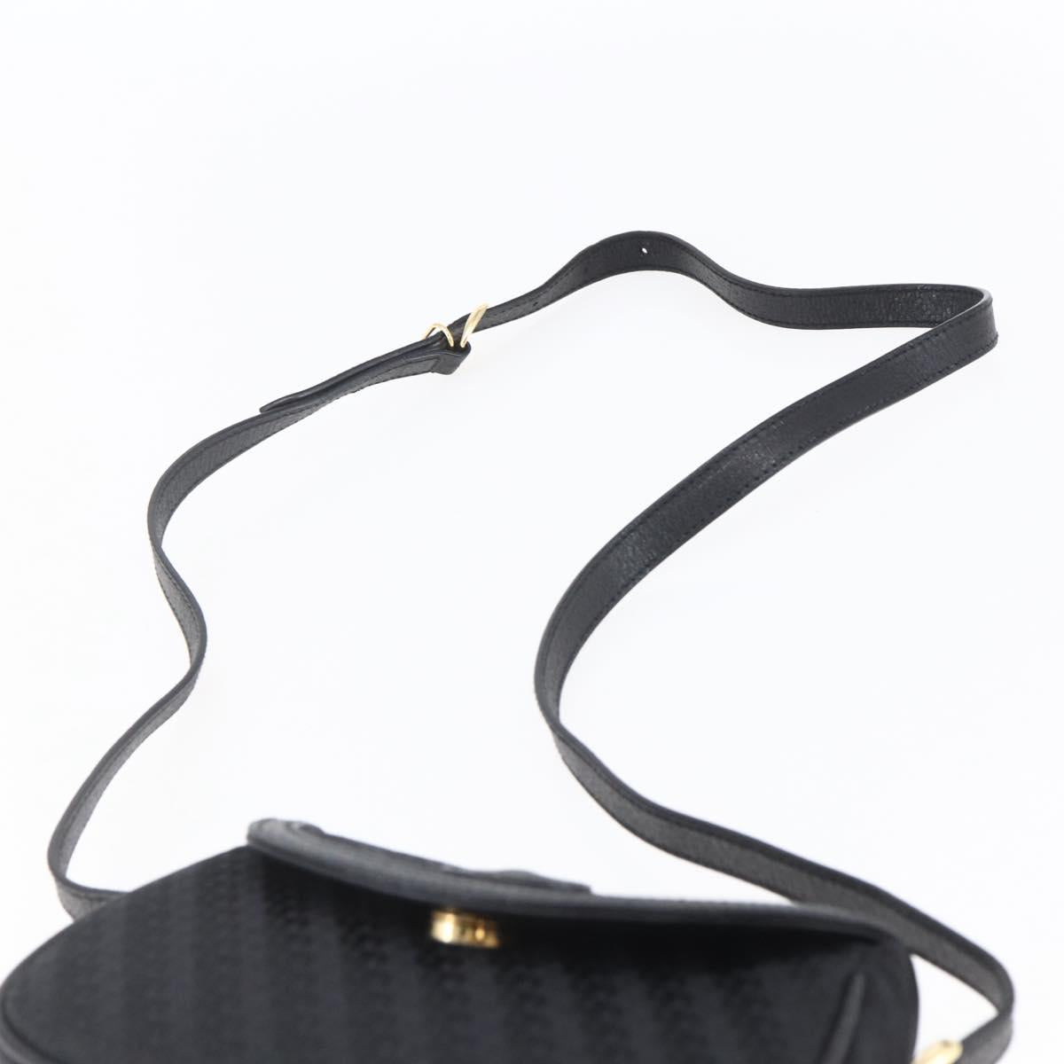 GUCCI Shoulder Bag Canvas Black Gold Auth ep11952 - Jerrillo image 8