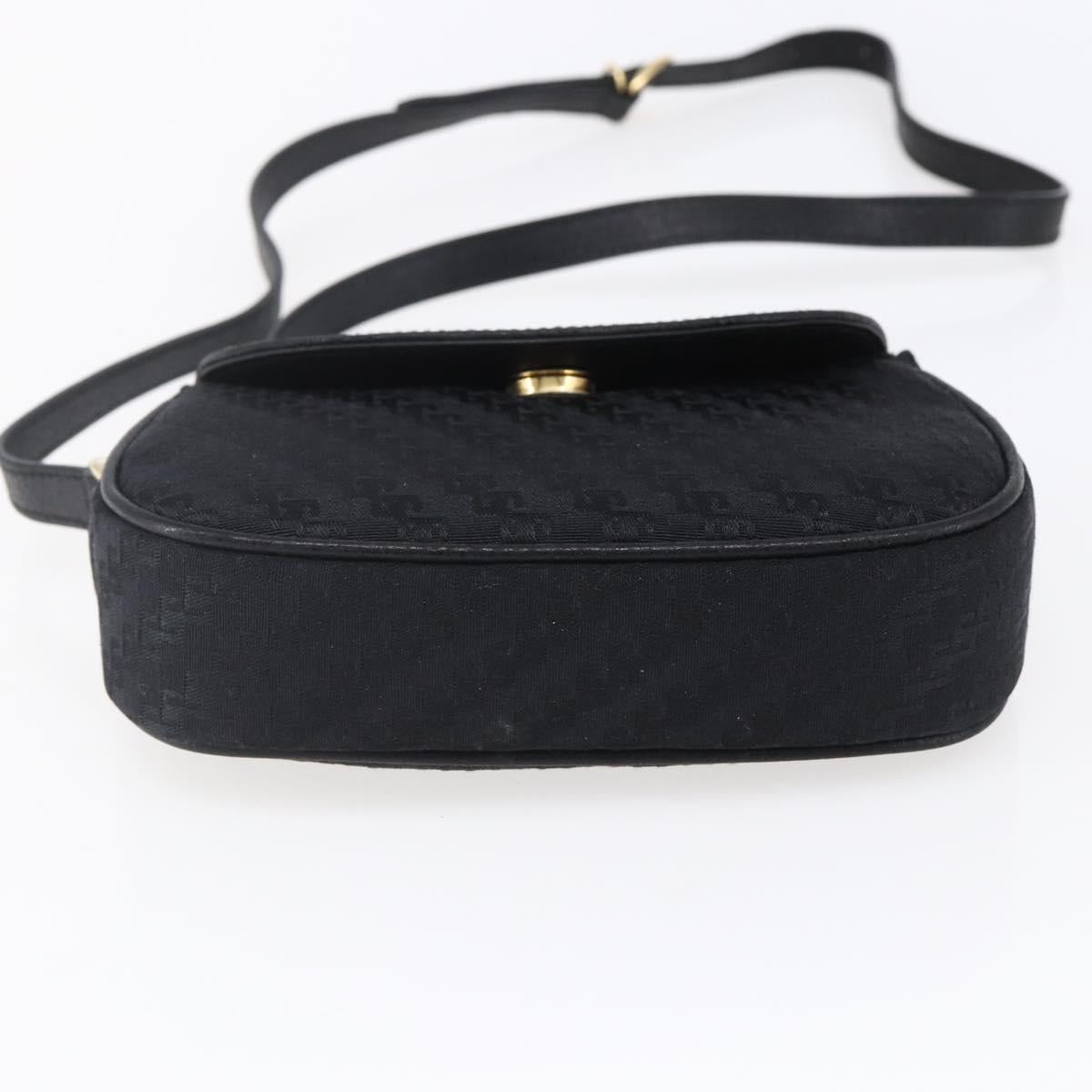 GUCCI Shoulder Bag Canvas Black Gold Auth ep11952 - Jerrillo image 5
