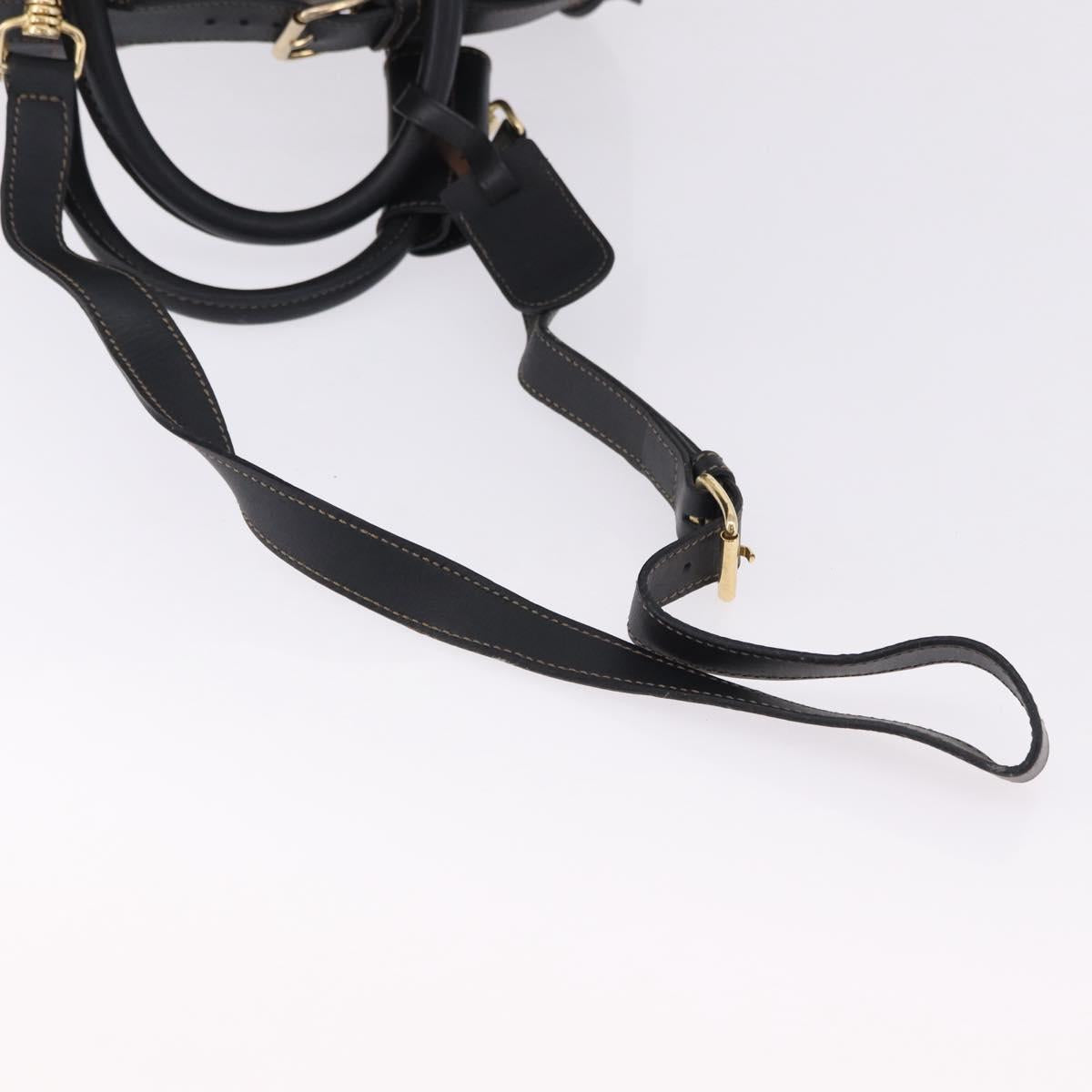 FENDI Pecan Canvas Boston Bag 2way Black Gold Tone Auth ep15183 - Jerrillo image 9
