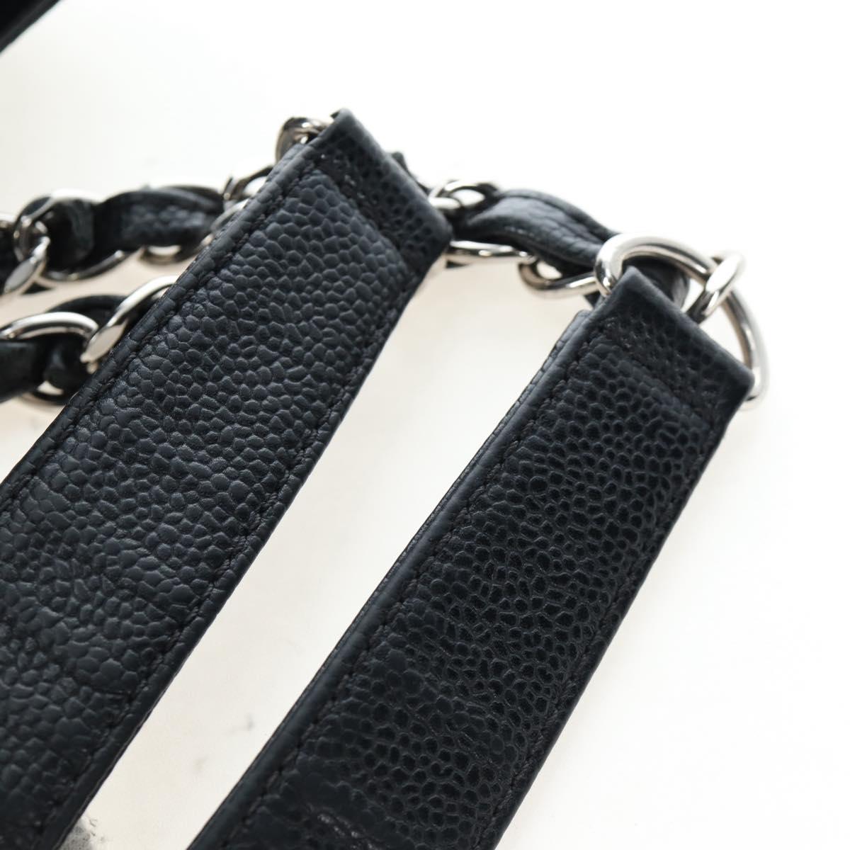 CHANEL Matelasse COCO Mark Chain Bag Caviar Skin Black Silver CC Auth ep15633V - Jerrillo image 9