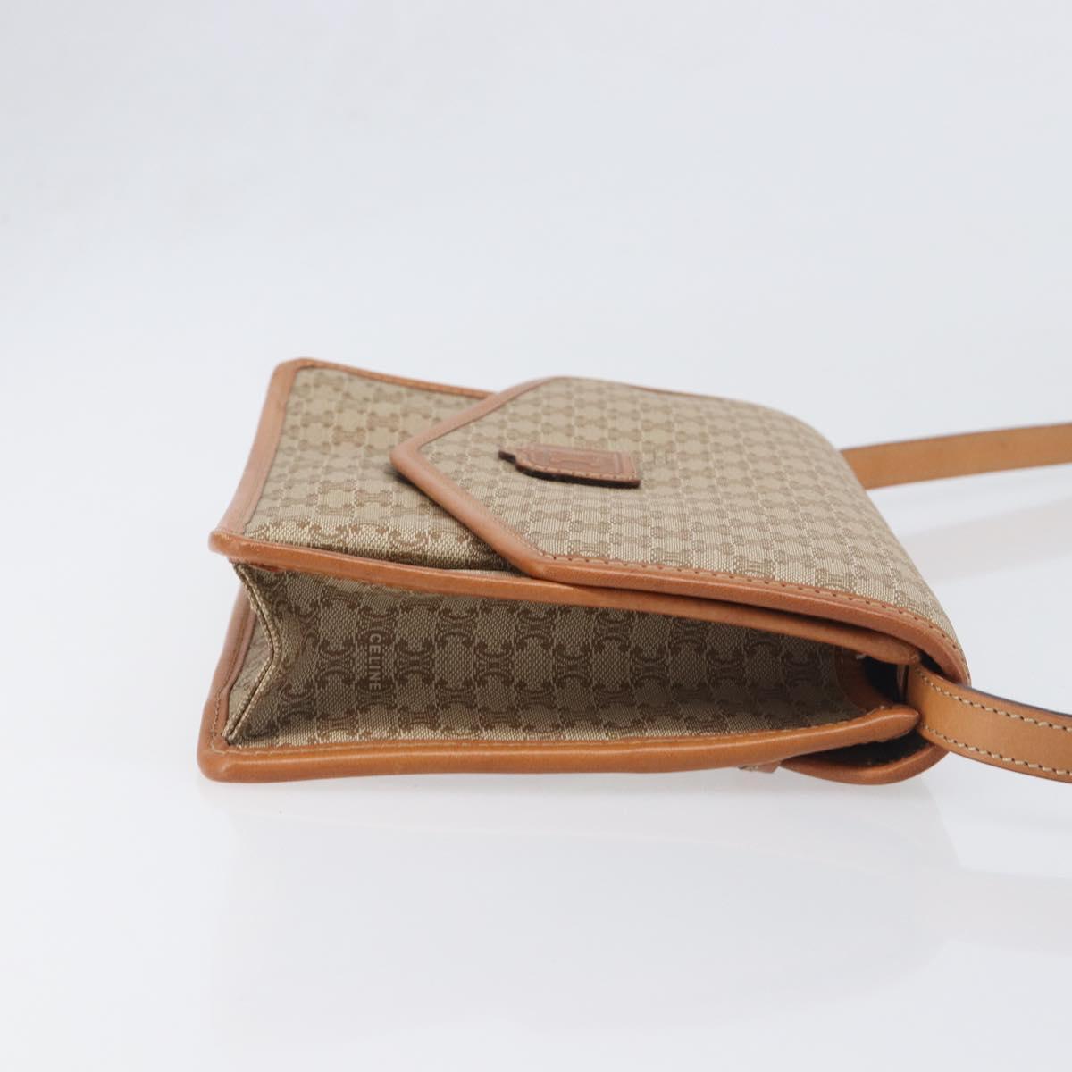 CELINE Macadam Shoulder Bag PVC Leather Beige Gold Tone Auth ep15726 - Jerrillo image 4