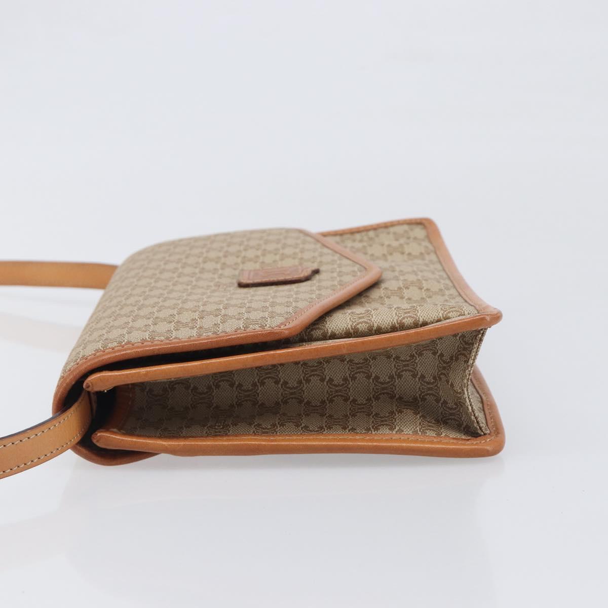 CELINE Macadam Shoulder Bag PVC Leather Beige Gold Tone Auth ep15726 - Jerrillo image 5