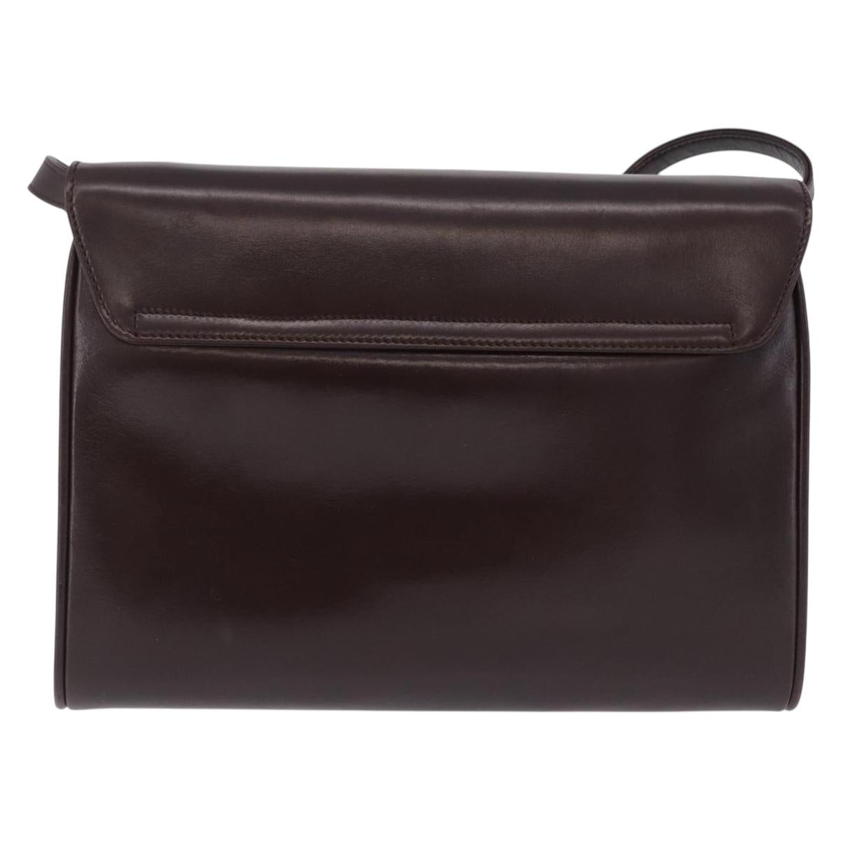 GUCCI Shoulder Bag Leather Brown Silver 004 01 0296 Auth ep15780 - Jerrillo image 2