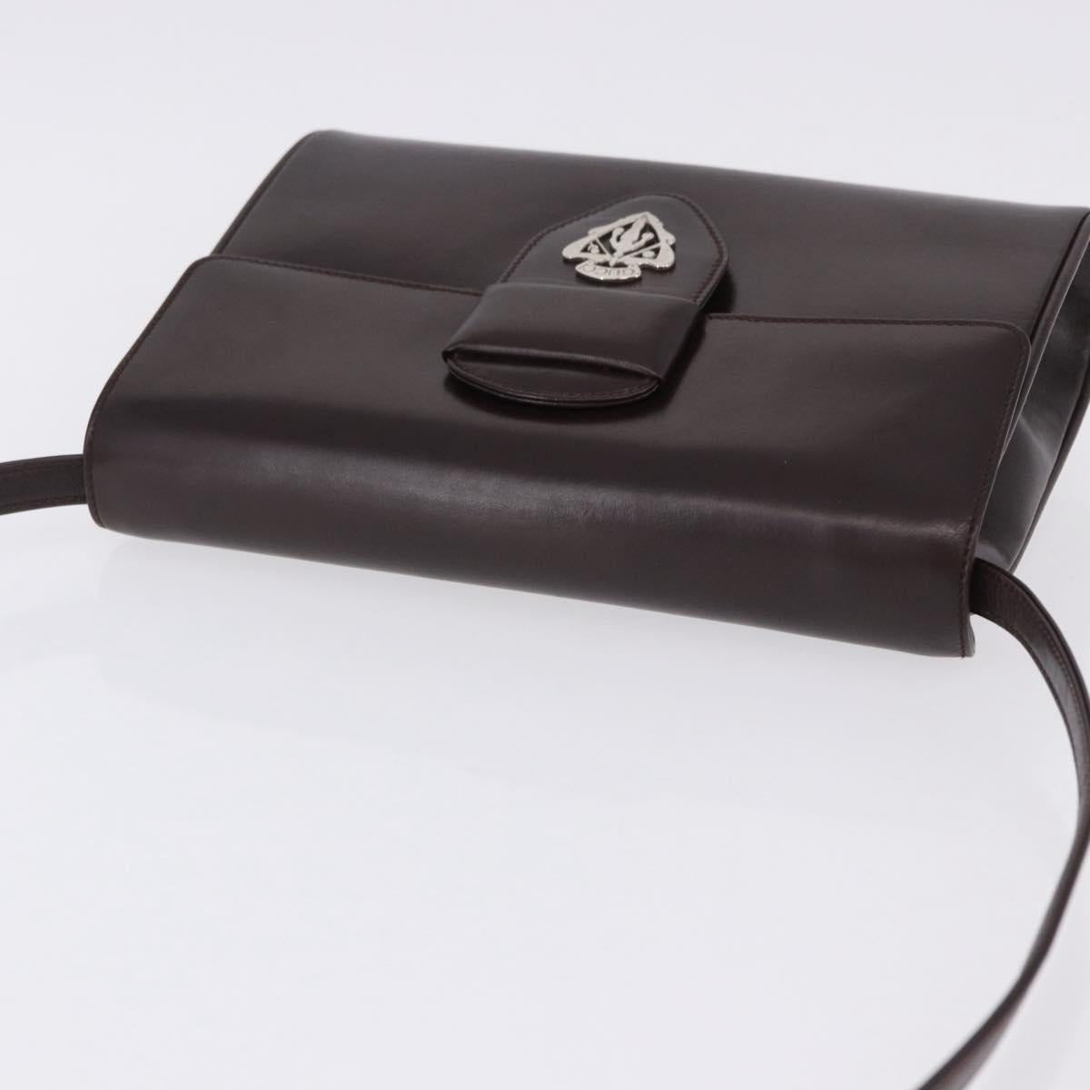 GUCCI Shoulder Bag Leather Brown Silver 004 01 0296 Auth ep15780 - Jerrillo image 6